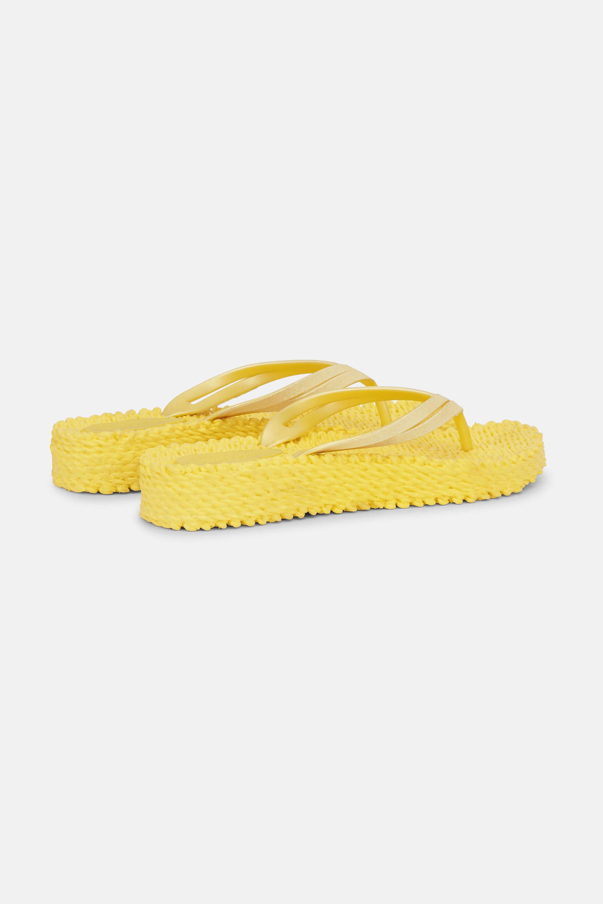 Plateau Flip-Flops Glitter - Pale Banana